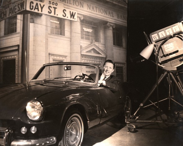 After his arrival at WATE around 1958, Jack Wiedemann was a popular on-air host who was also instrumental in moving the station into its current headquarters, Greystone. Wiedemann still lives in town (see Secret History). Perhaps coincidentally, the perspective of this mocked-up photo is from the block where WROL-TV began broadcasting in 1953.